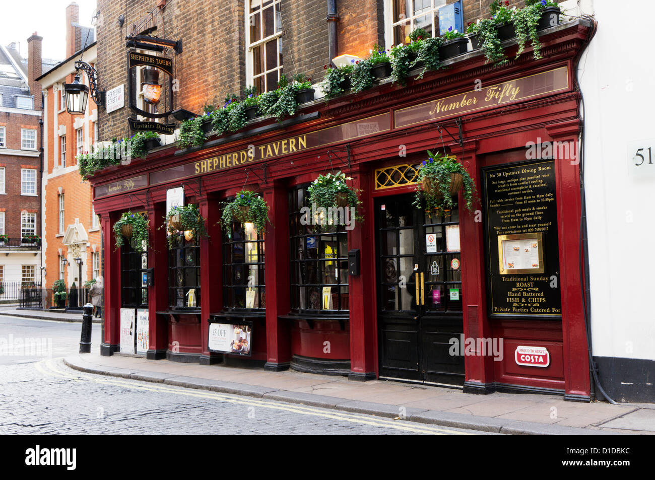 The Shepherds Tavern public house in the Shepherd Market area of