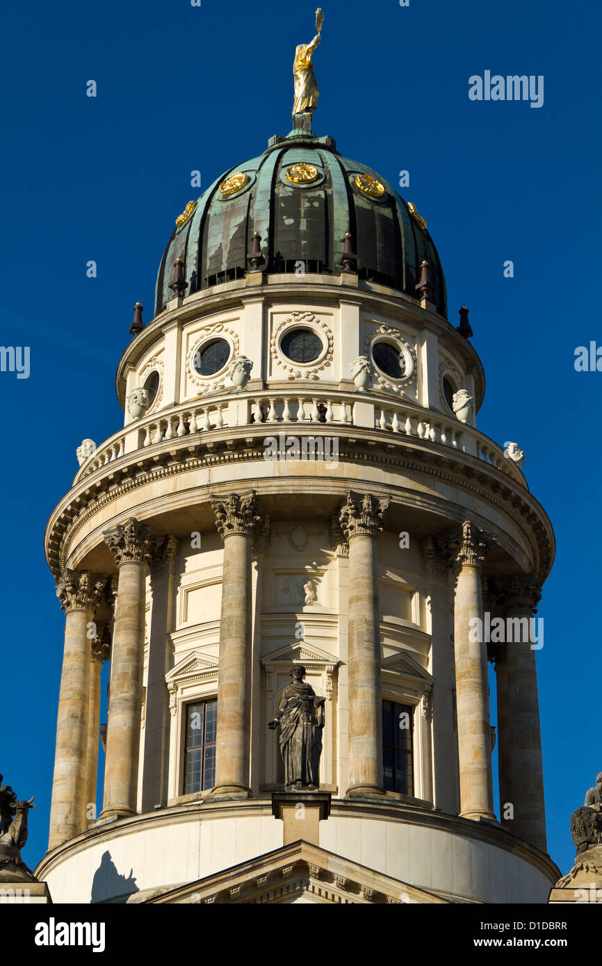 The French Cathedral on the Gendarmenmarkt in Berlin, Germany Stock Photo