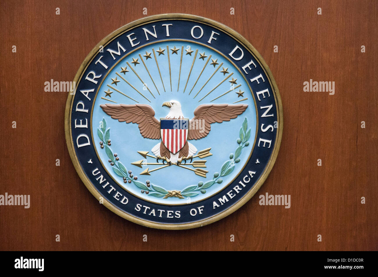 Seal of the United States Department of Defense Stock Photo