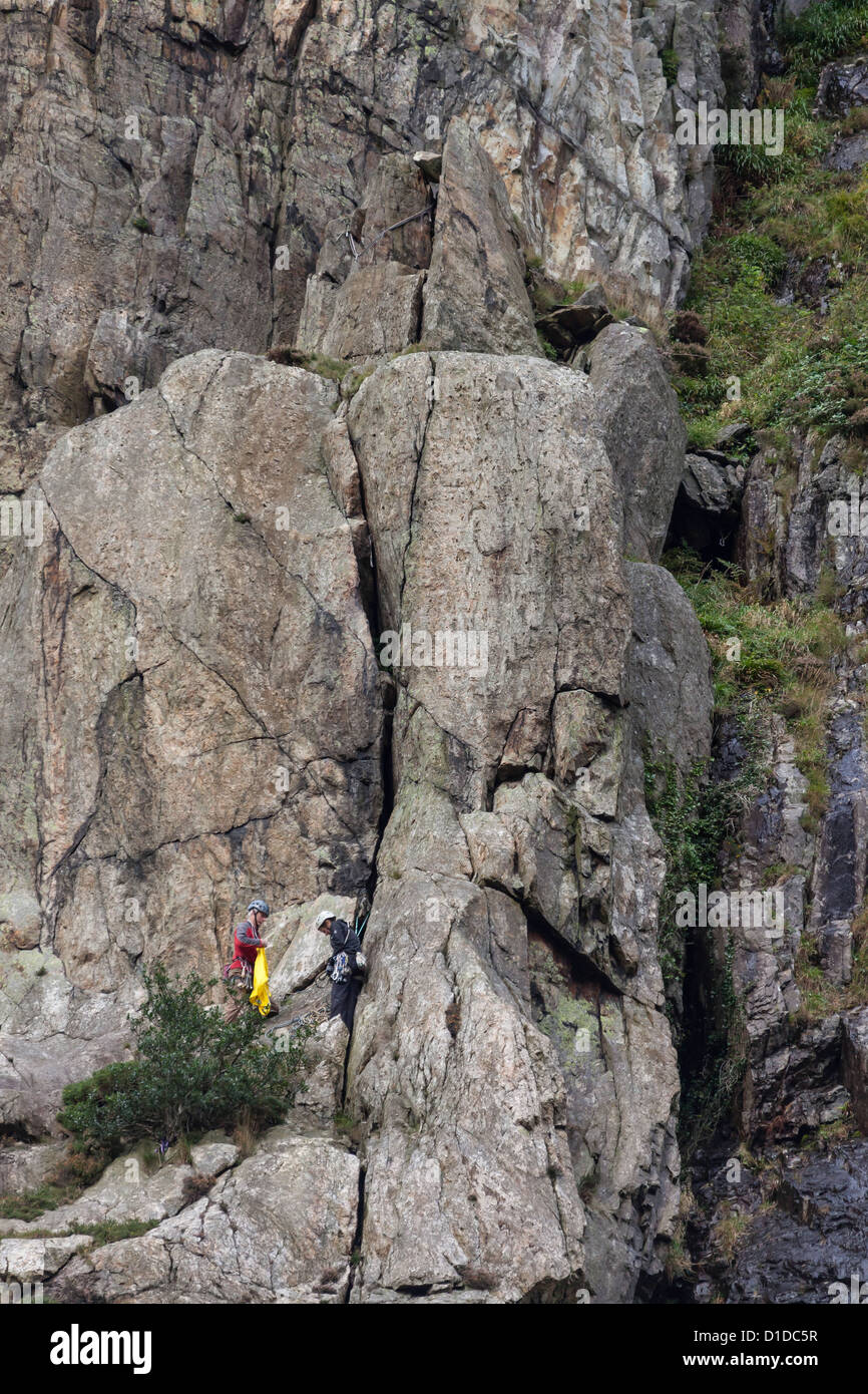Rock climbing in Snowdonia 02 Stock Photo Alamy