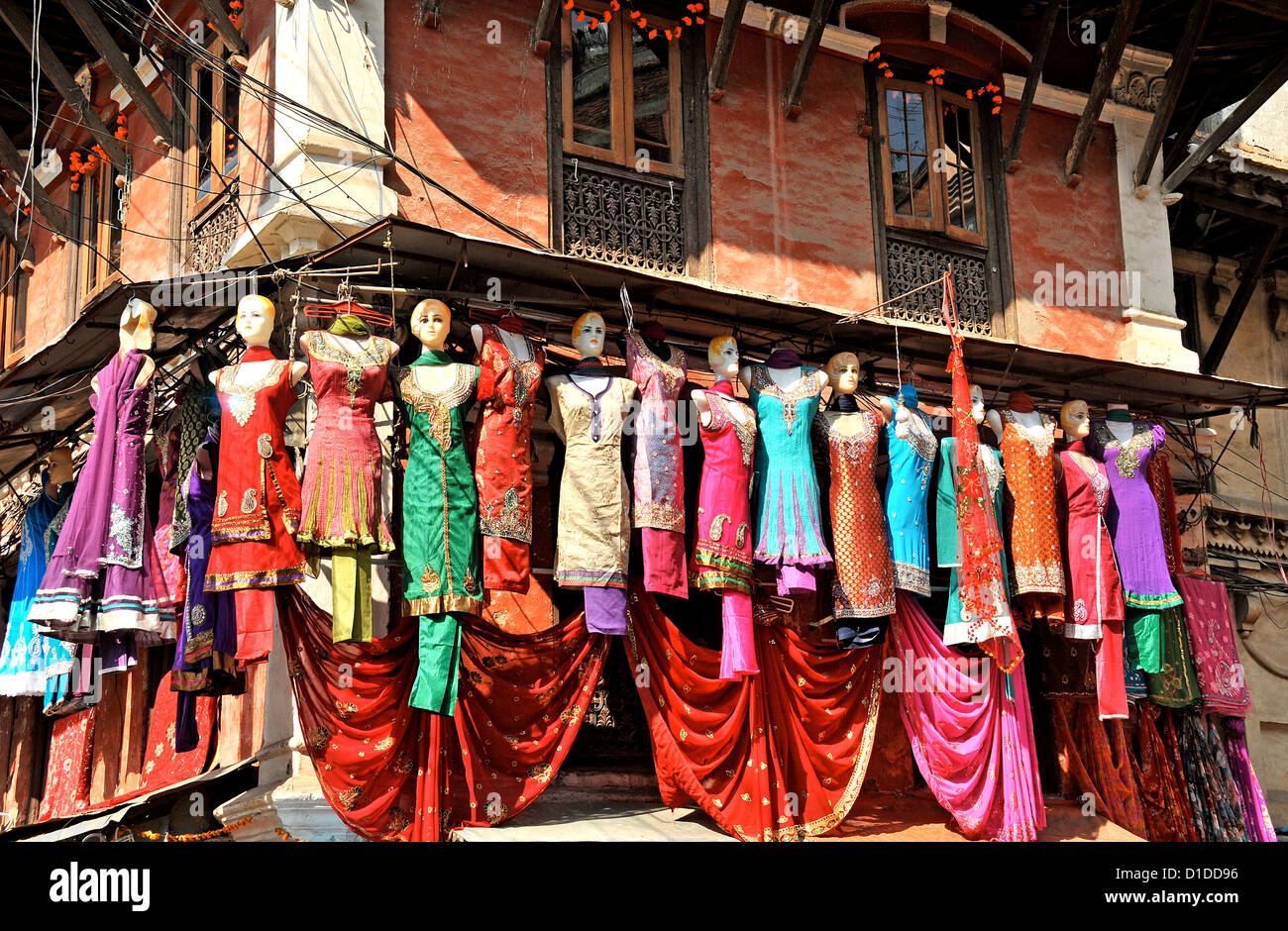clothclothes shop Thamel Kathmandu Nepal Stock Photo