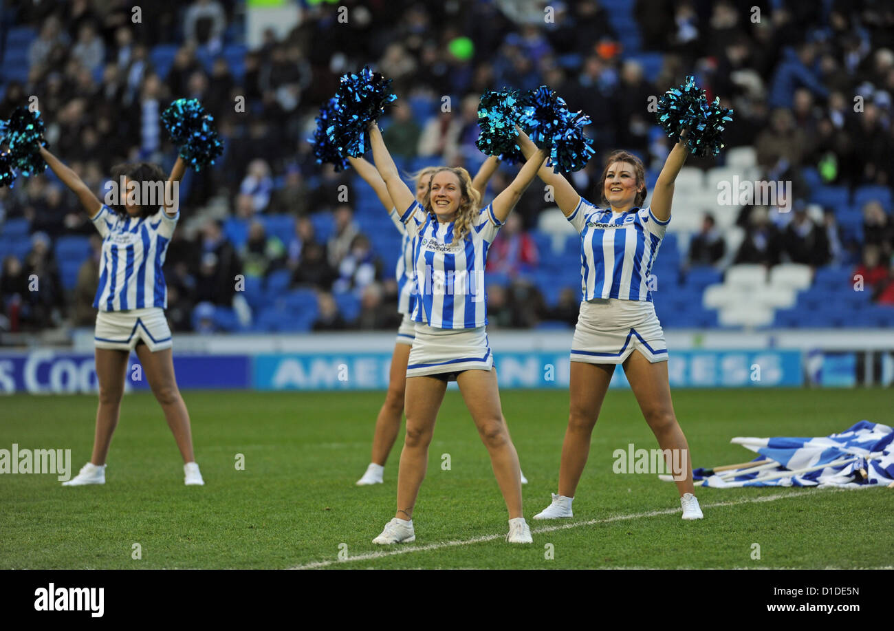 Cheerleaders for Brighton and Hove Albion football club called Gullys Girls 2012 Stock Photo