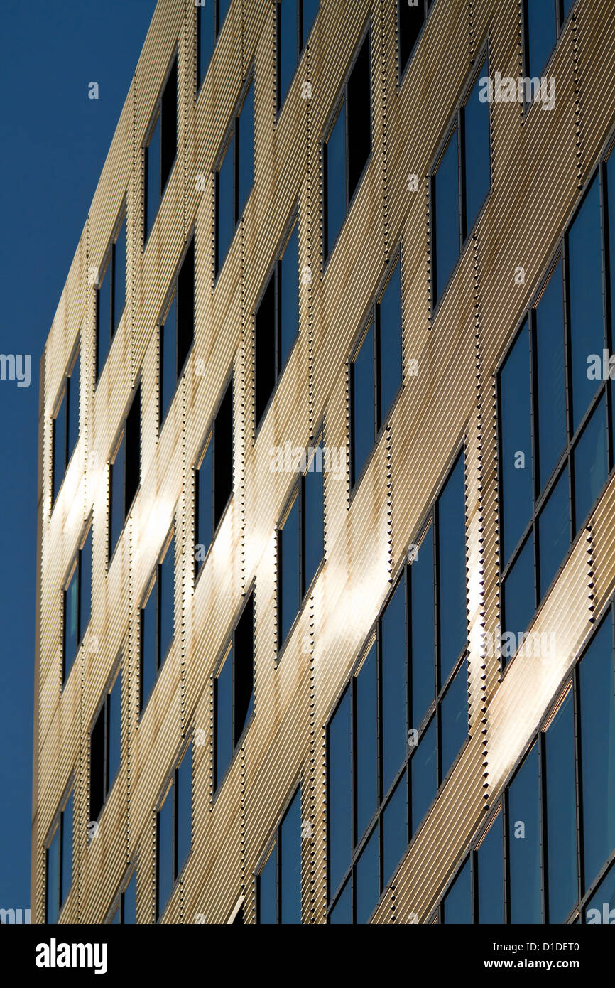 Exterior Facade of a modern Office Building at the Potsdamer Platz in Berlin, Germany Stock Photo