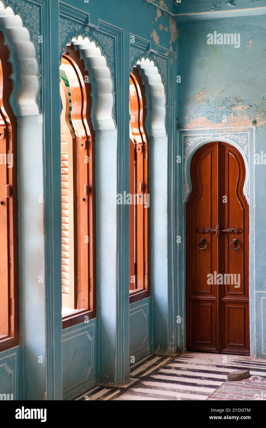 Interior of a room in Udaipur palace Stock Photo