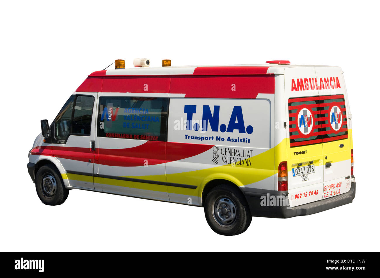 Spanish Transport Ambulance Spain Stock Photo