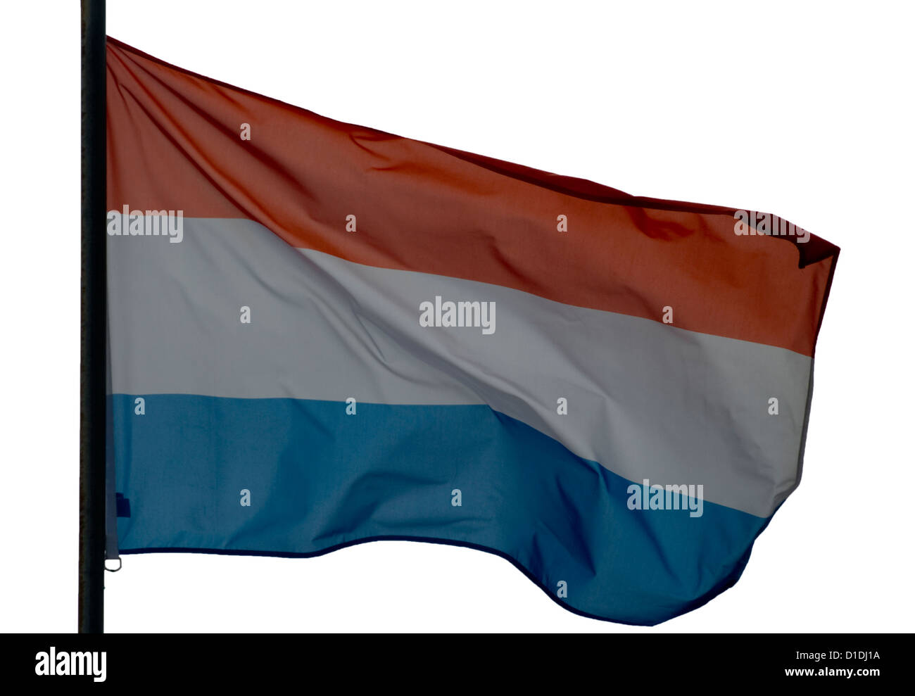 Dutch Tricolour Flag Stock Photo