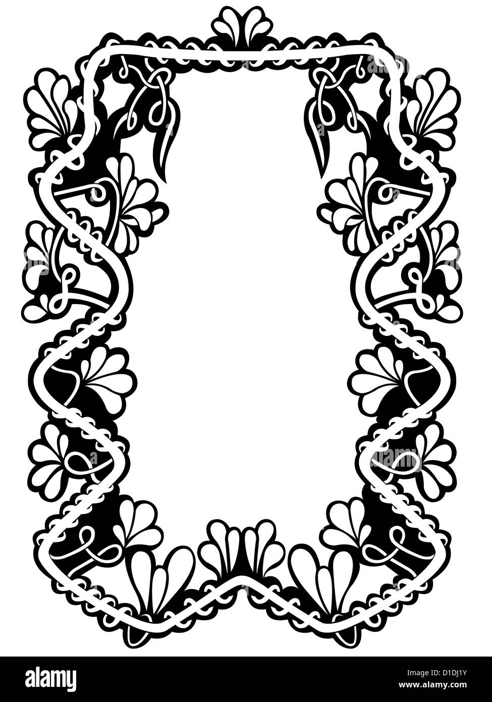 Floral frame isolated on white Stock Photo - Alamy