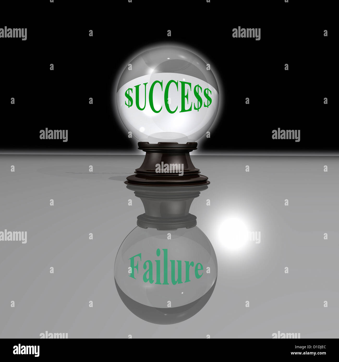 crystal with the word success Stock Photo