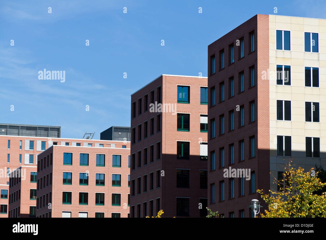 Exterior Facade of a modern Office Building at the Potsdamer Platz in Berlin, Germany Stock Photo