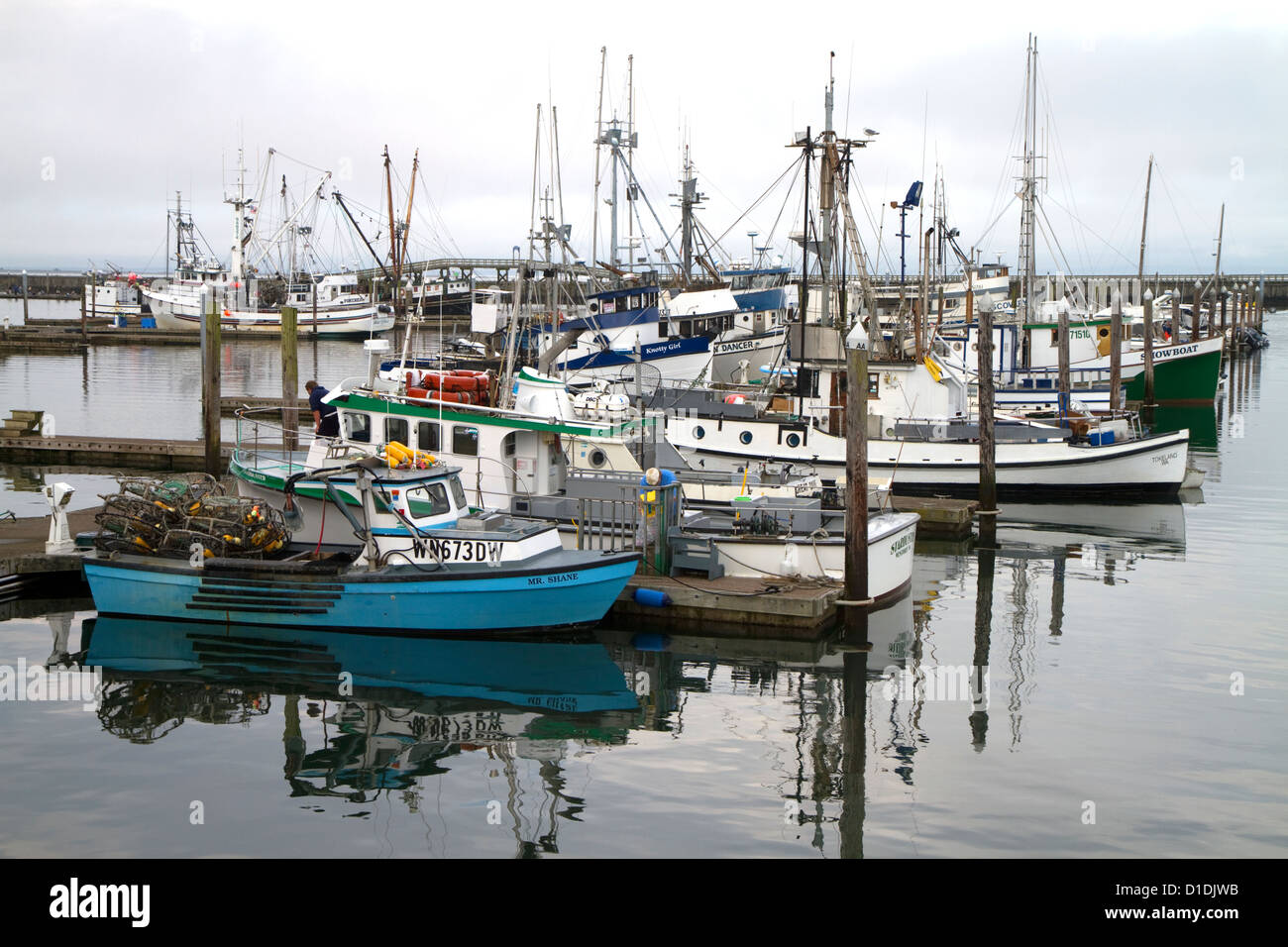 Fishing boats at the Westport Marina located in Westport, Washington