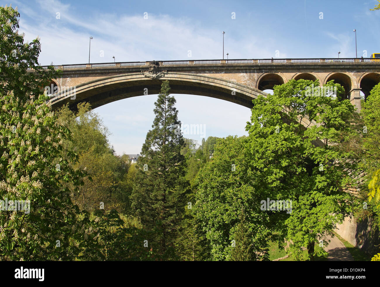 Pont Adolphe, a bridge in Luxembourg City Stock Photo