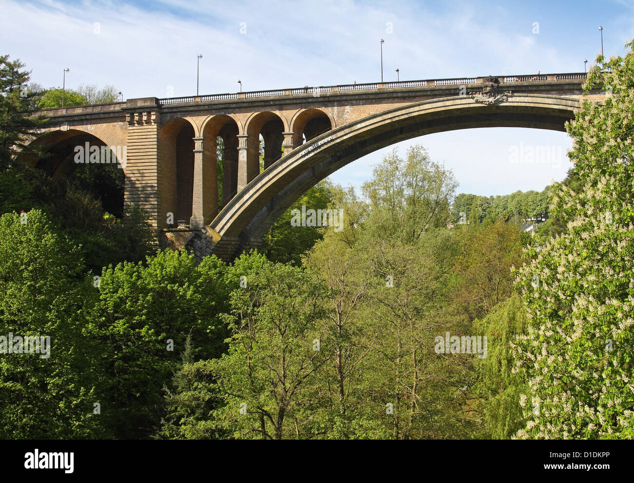 Pont Adolphe, a bridge in Luxembourg City Stock Photo