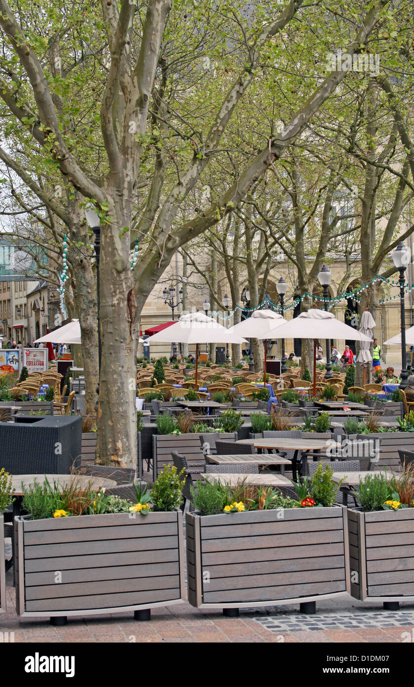 Place d'Armes, Luxembourg City Stock Photo