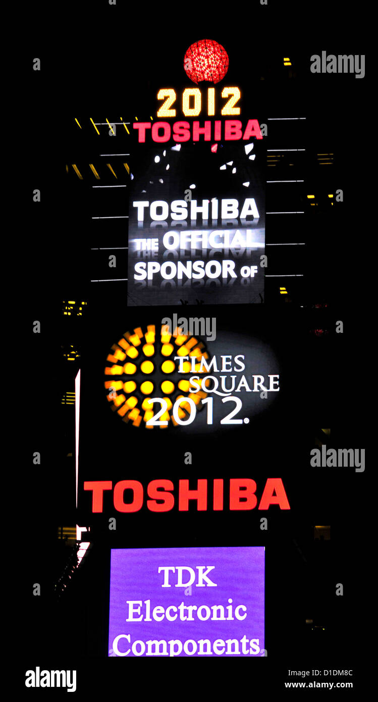 Times Square 42nd Street 2012-2013, Ball Drop, Countdown Calendar, Broadway, Manhattan, New York City, USA Stock Photo