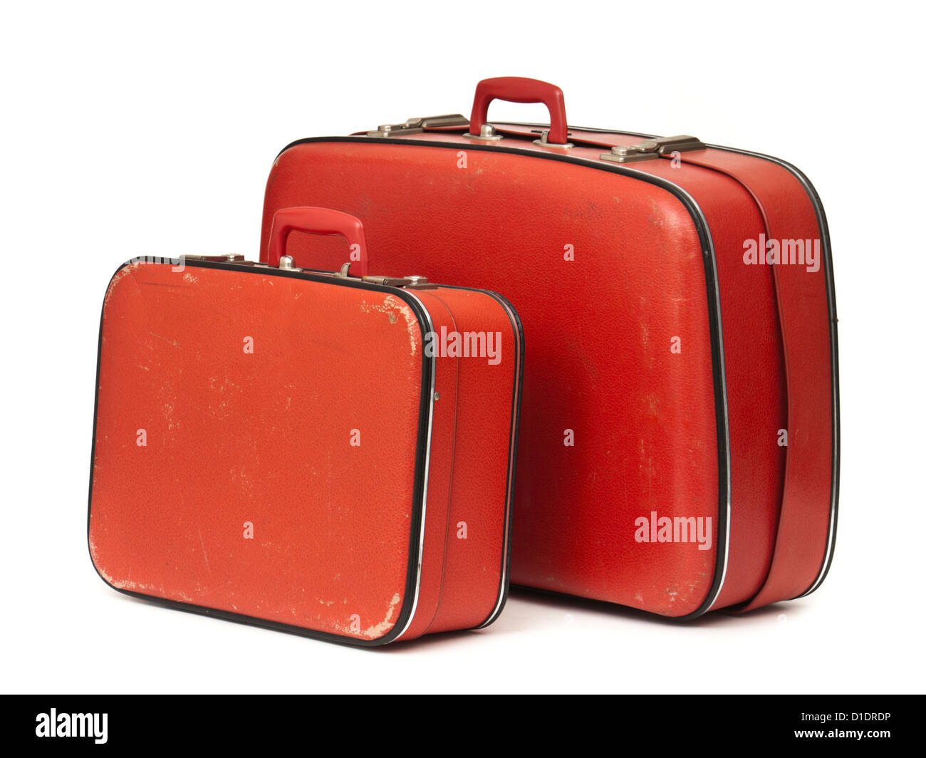 Pair of vintage 1950's 'Debroyal' suitcases by Debenhams (UK retailer) Stock Photo