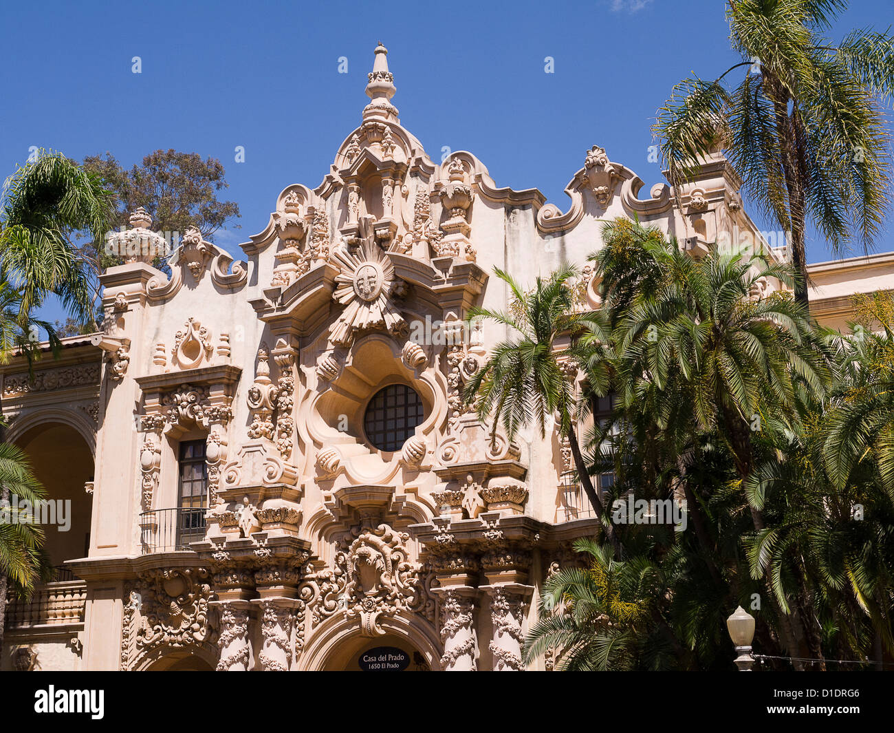 Spanish Style Building in Balboa Park in San Diego California USA Stock