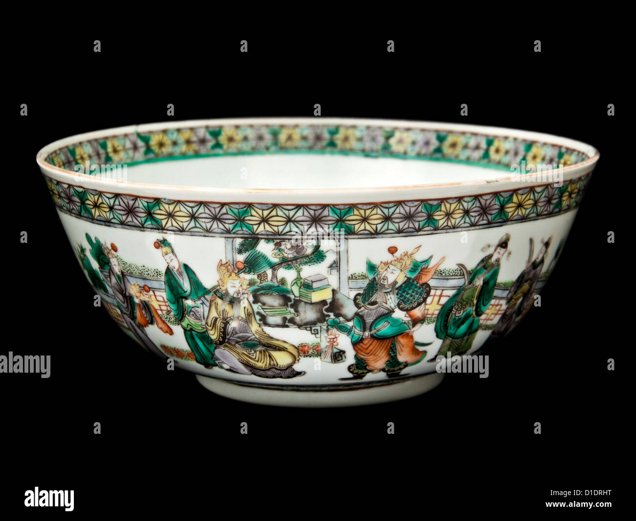 Antique 19th century Chinese hand painted ceramic bowl Stock Photo Alamy