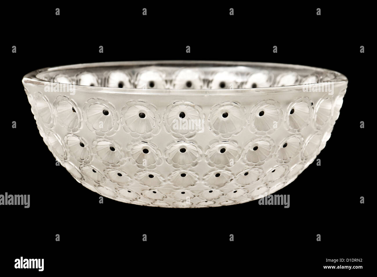 Rene Lalique 'Nemours' art glass fruit bowl Stock Photo