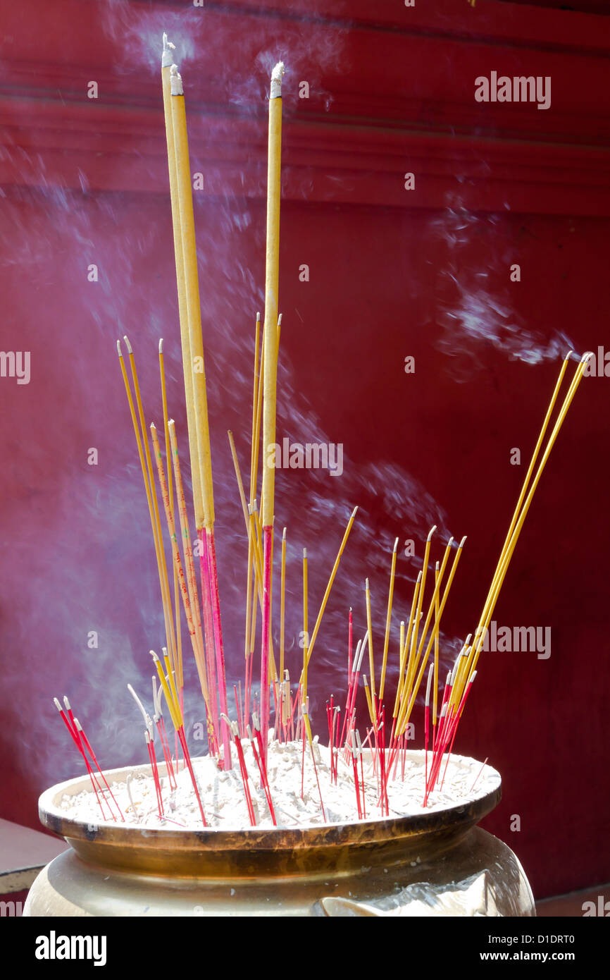 Incense Sticks in the Temple Wat Phom in Phnom Penh, Cambodia Stock ...