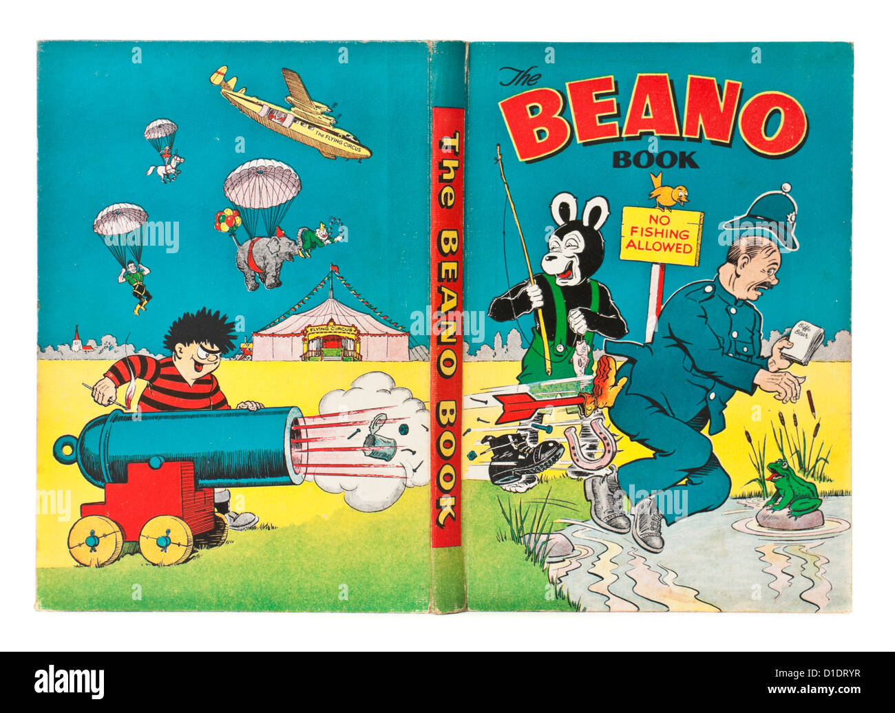Rare 1955 Beano Annual by D.C. Thomson & Co, featuring Biffo the Bear, Dennis the Menace and others Stock Photo