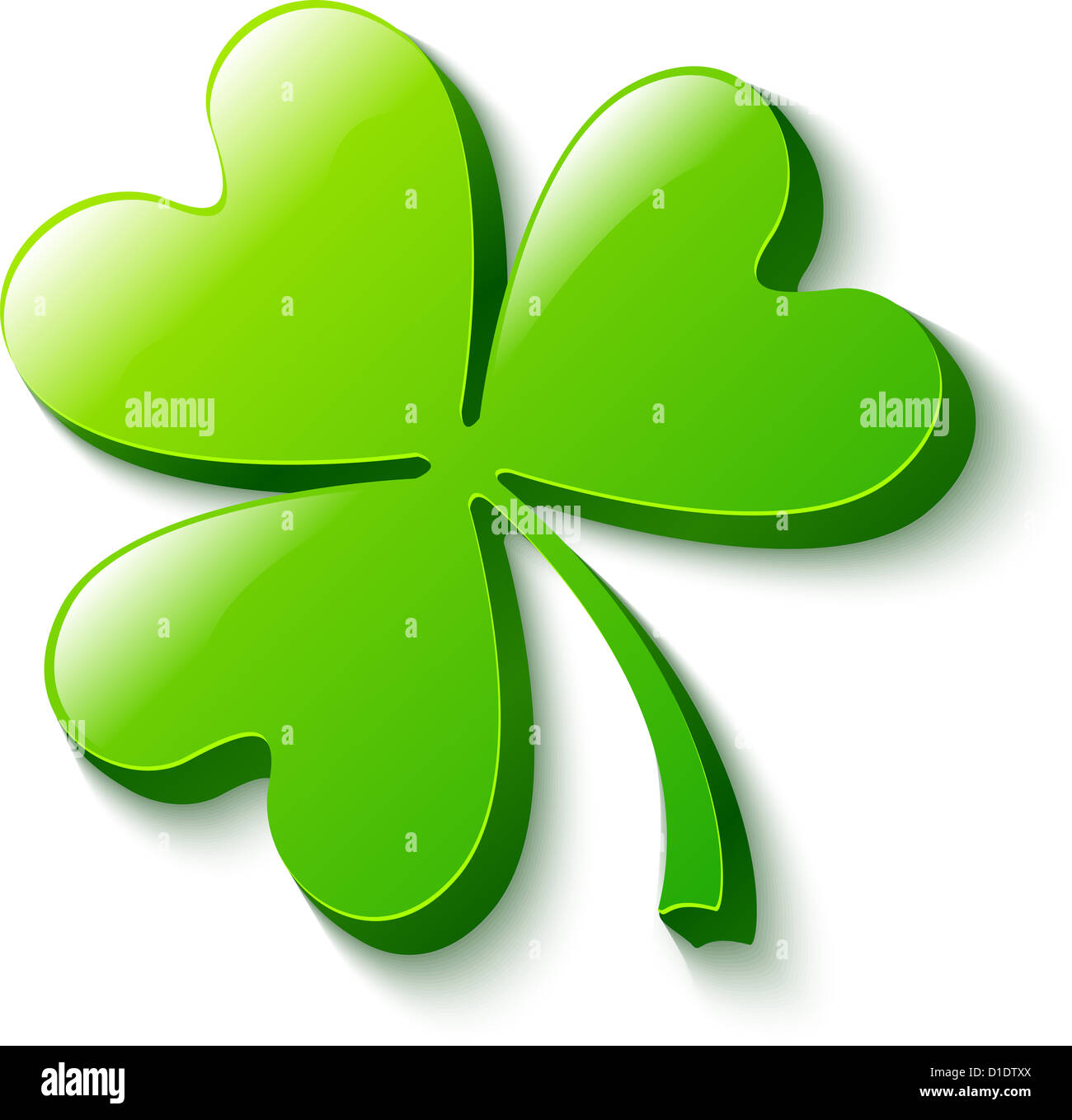 Green clover on white, vector illustration for St. Patrick's day Stock ...