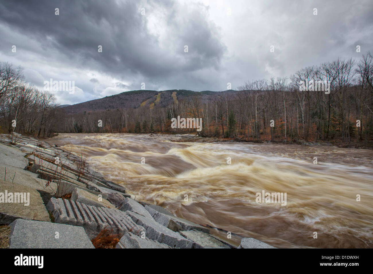 The East Branch of the Pemigewasset River in Lincoln, New Hampshire USA