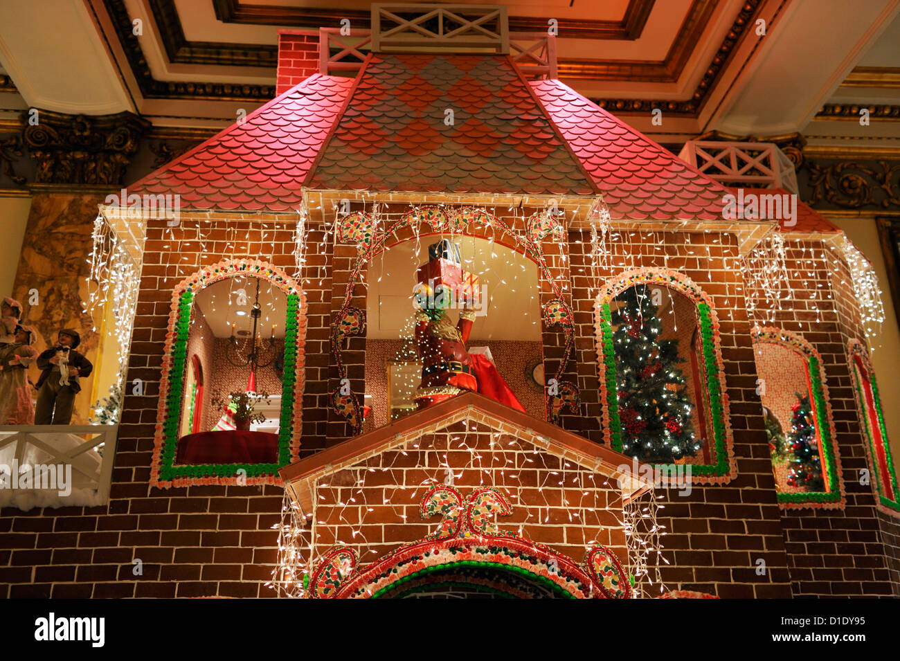 The Fairmont with its dazzling holiday display, featuring the world