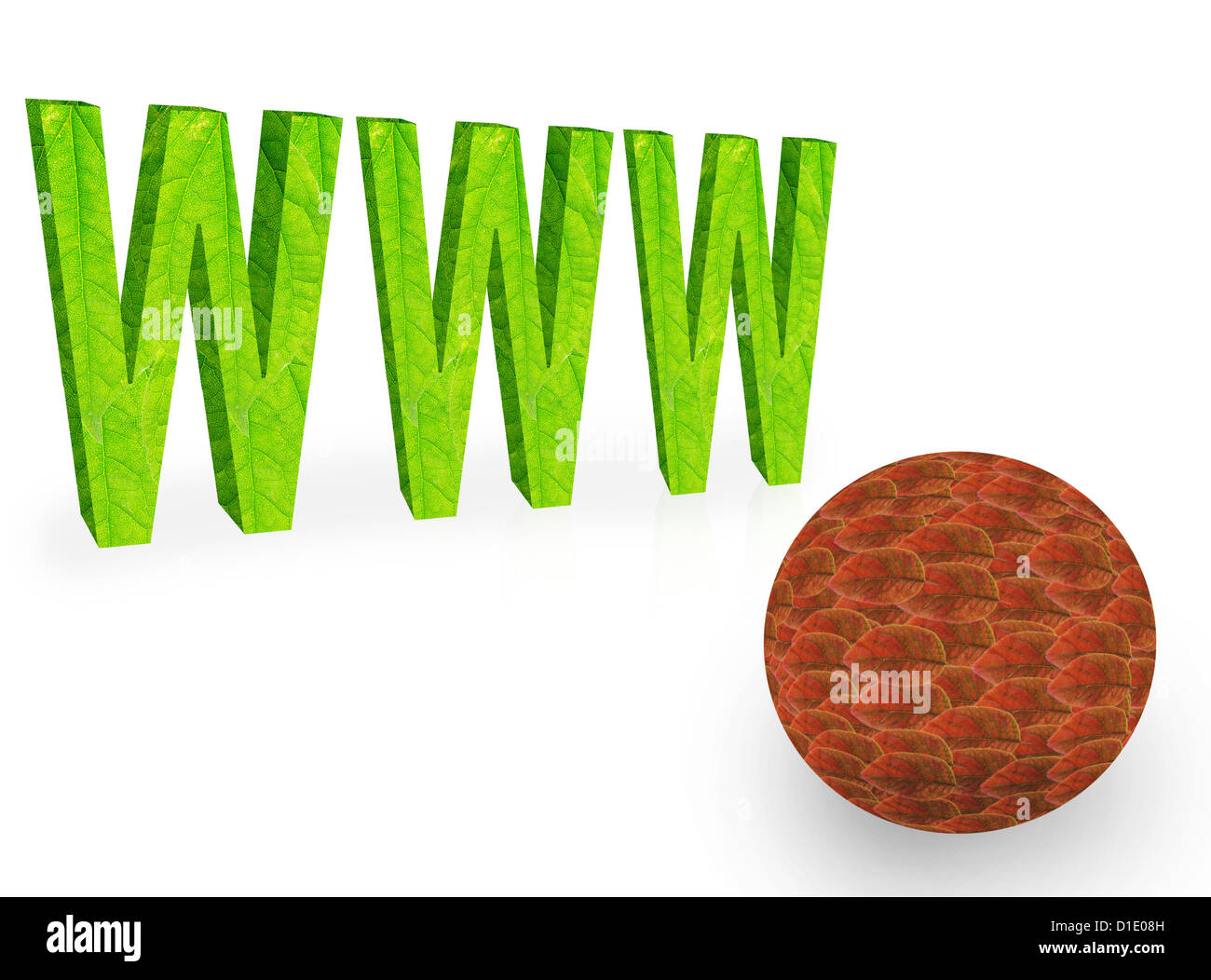 Three green solid W letters Stock Photo - Alamy