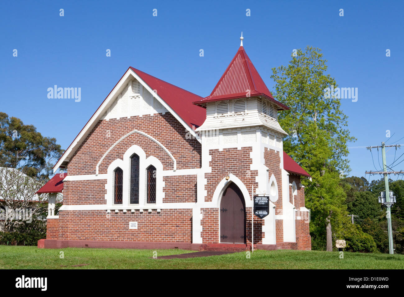 St John's Presbyterian Church, Clunes, NSW, Australia Stock Photo