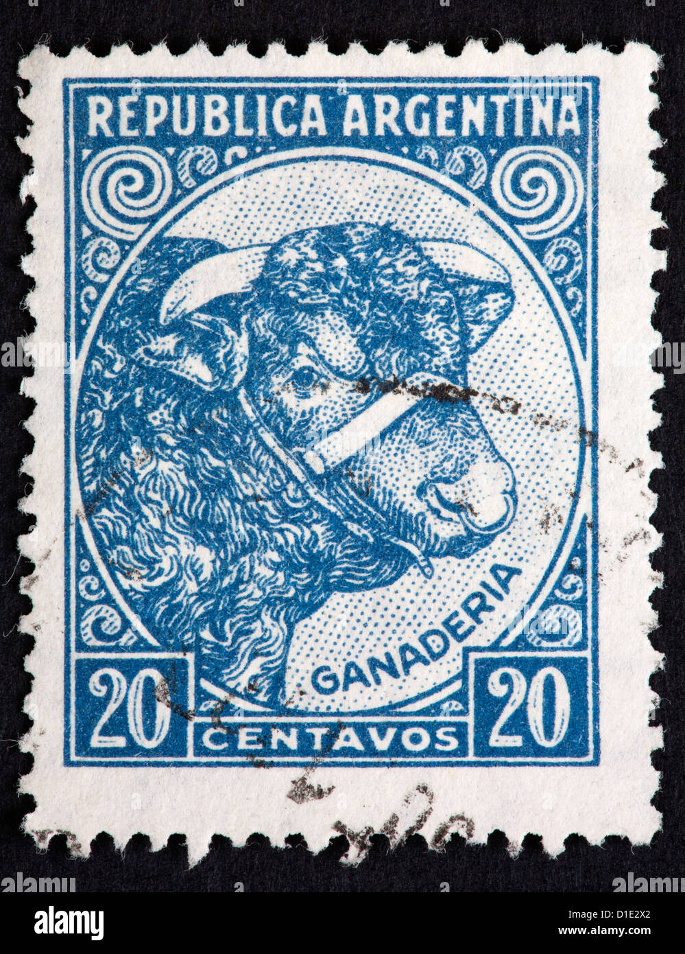 Argentine postage stamp Stock Photo