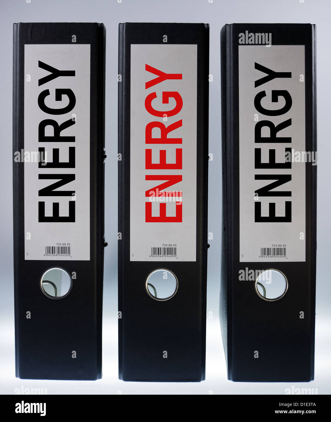 Energy,Symbol image, file folder Stock Photo