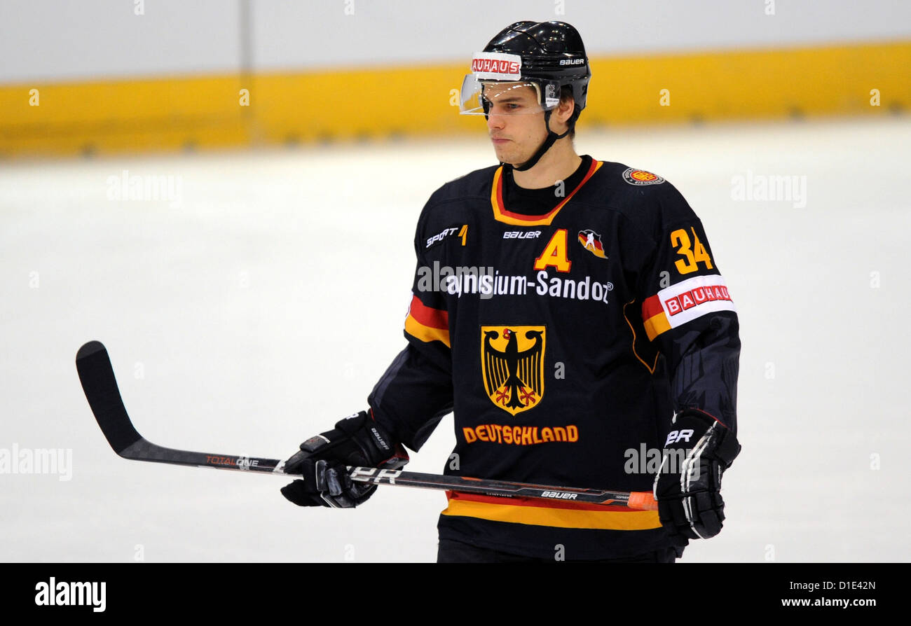Germany's Benedikt Kohl is picturd during the ice hockey international