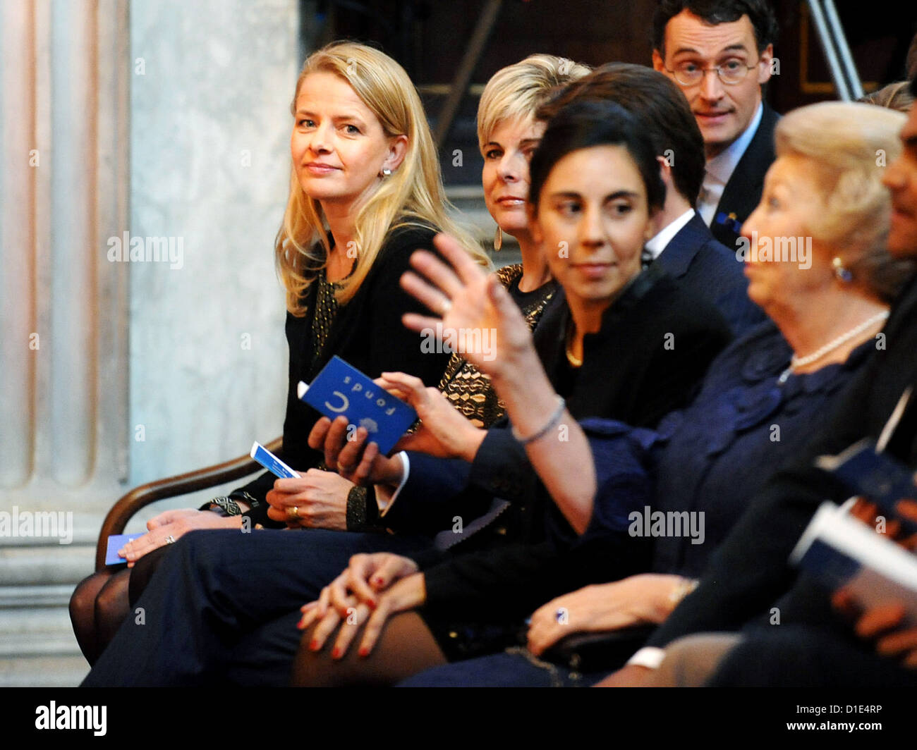 Princess Mabel (L), Princess Laurentien (2ndL) and Queen Beatrix of The Netherlands (R) attend the award ceremony of the Prince Claus Award to Elo?sa Cartonera from Argentina in the Royal in Palace Amsterdam, The Netherlands, 12 December 2012. Photo: Patrick van Katwijk NETHERLANDS OUT Stock Photo