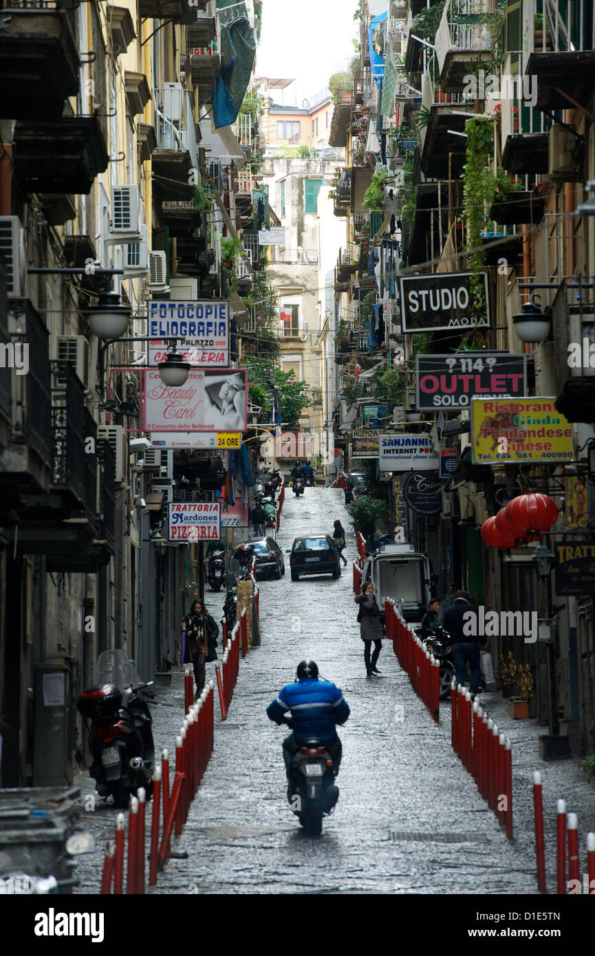 The old city center of Naples is pictured in Naples, Italy, 1 December 2012. Photo: Peter Endig Stock Photo
