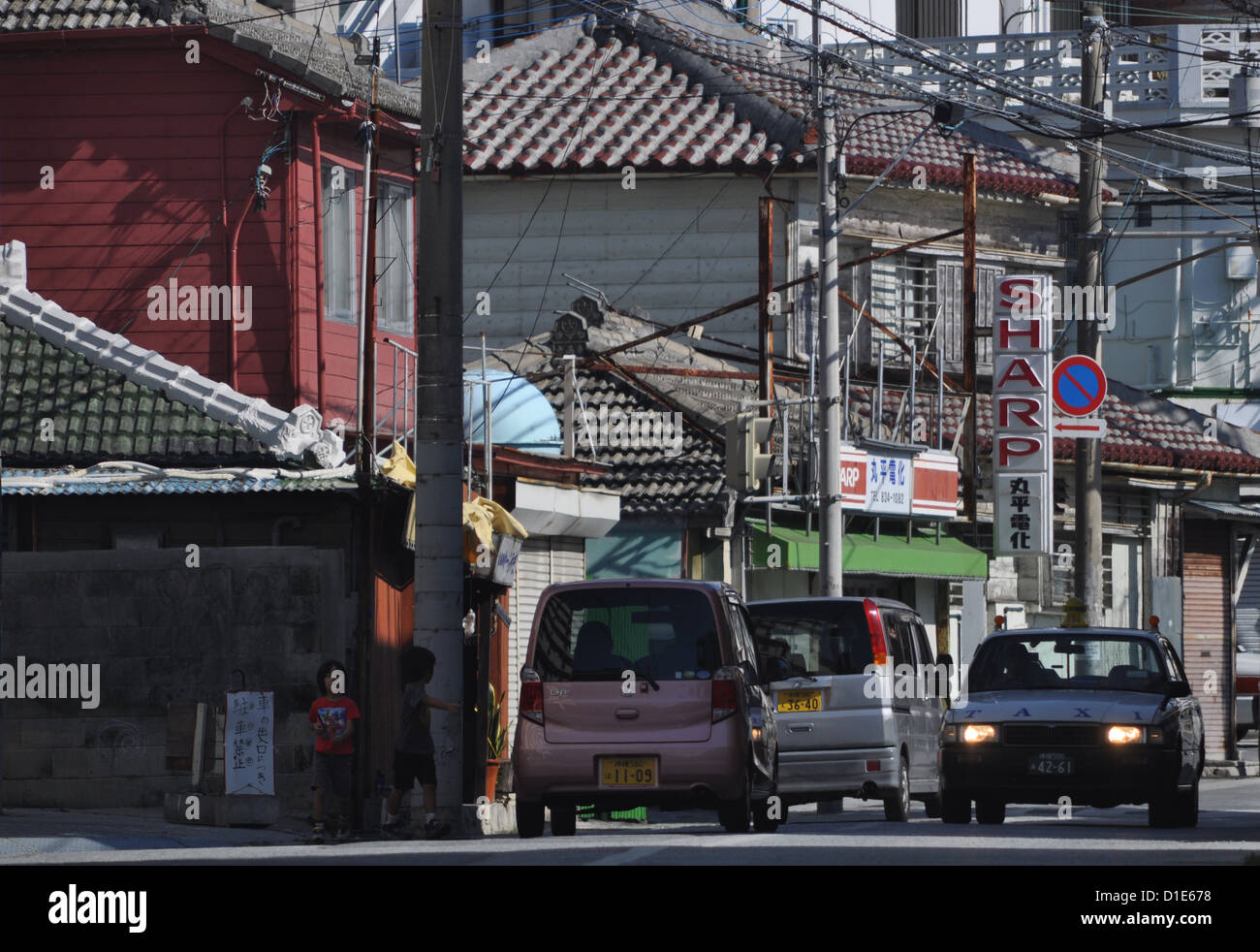 Naha (Okinawa, Japan), traditional houses Stock Photo Alamy