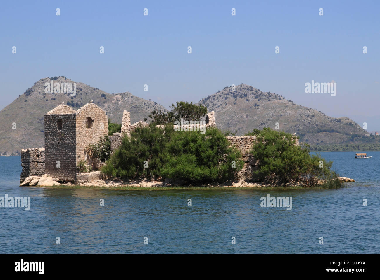 St. Nikola monastery and island, Skadar Lake, Montenegro, Europe Stock Photo