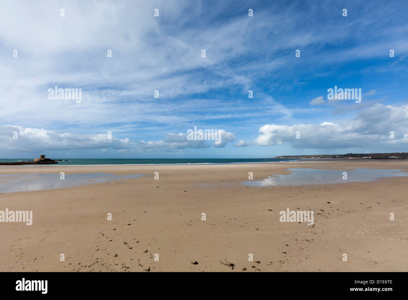 Beach at St Ouen's Bay, La Baie de St Ouen, Jersey west coast, Channel islands, UK Stock Photo