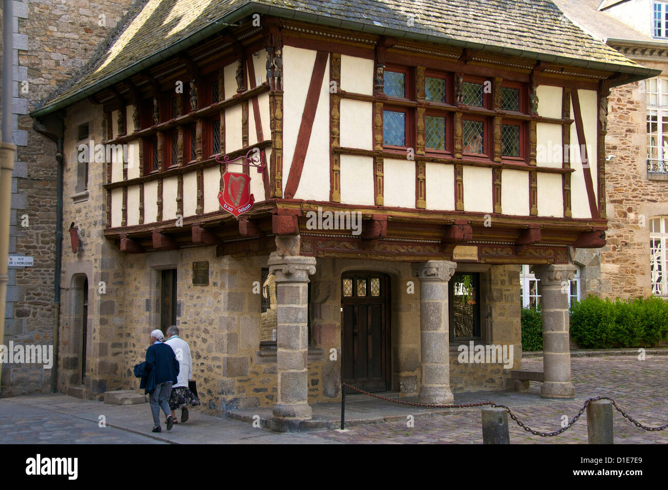 Keratry Mansion house dating from the 16th century, Old Town, Dinan, Brittany, Cotes d'Armor, France, Europe Stock Photo