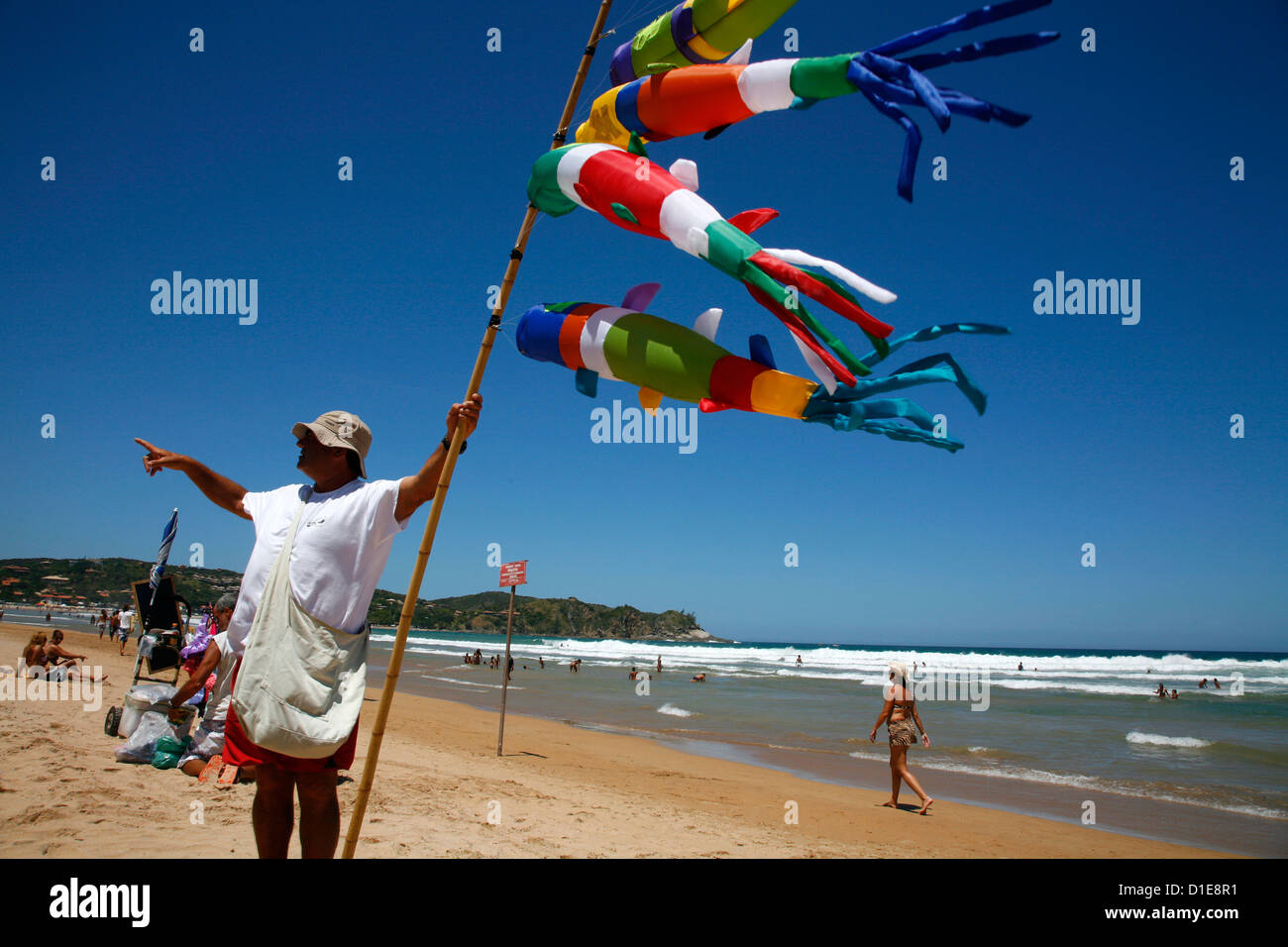 People at Geriba Beach, Buzios, Rio de Janeiro State, Brazil, South America Stock Photo