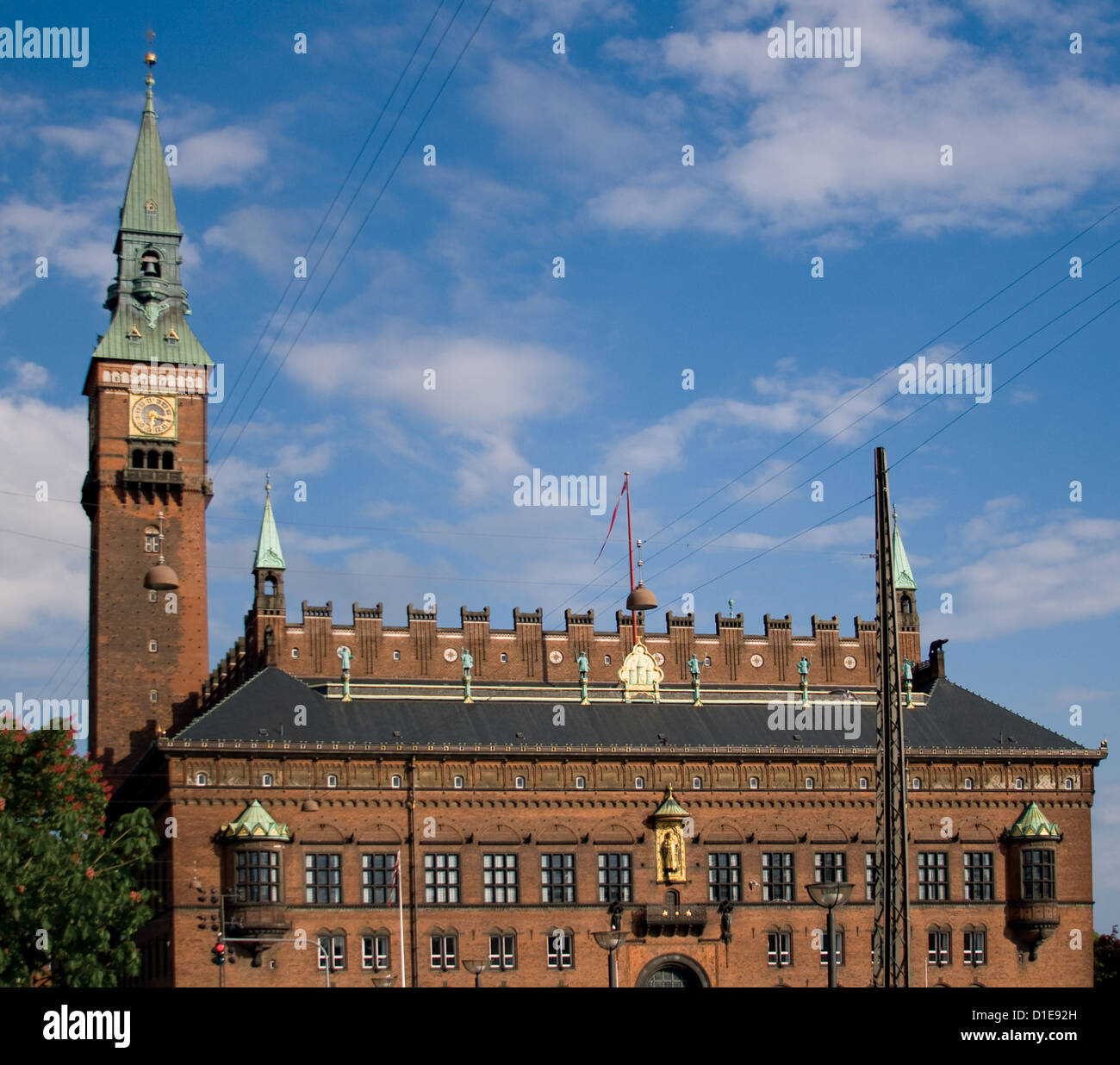 Copenhagen City Hall, Denmark. View from the square. Stock Photo