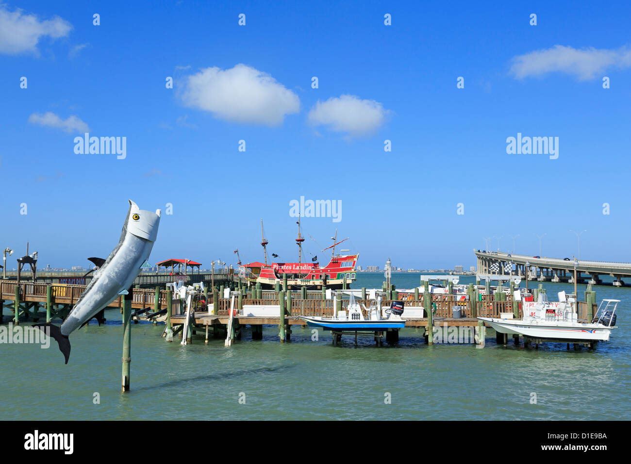 Fishing pier in Port Isabel, Texas, United States of America, North