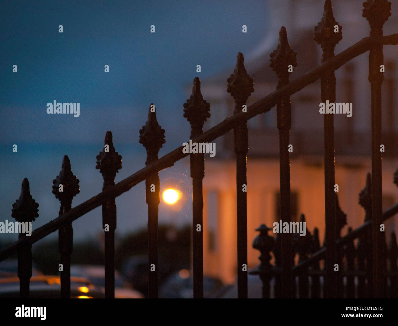 Iron railing night High Resolution Stock Photography and Images - Alamy