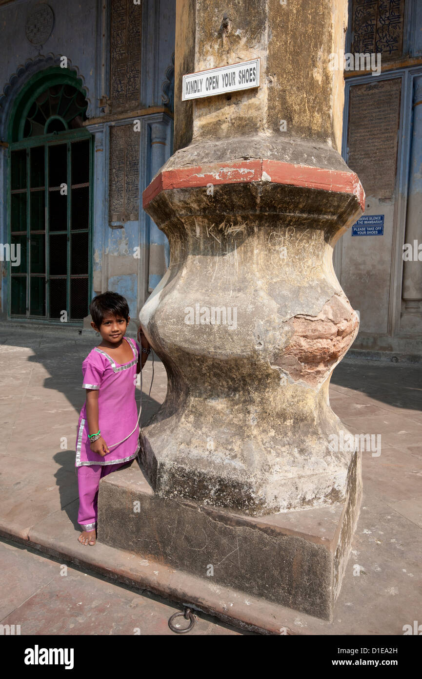 Young girl outside the mosque in the Hugli Imambara, on the west bank of  the Hugli river, West Bengal, India, Asia Stock Photo - Alamy