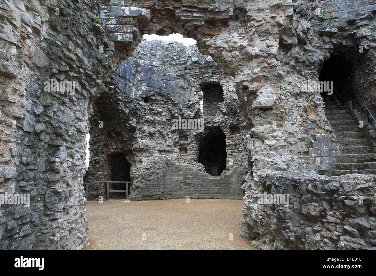 Denbigh Castle, Denbigh, Denbighshire, North Wales, Wales, United Kingdom, Europe Stock Photo