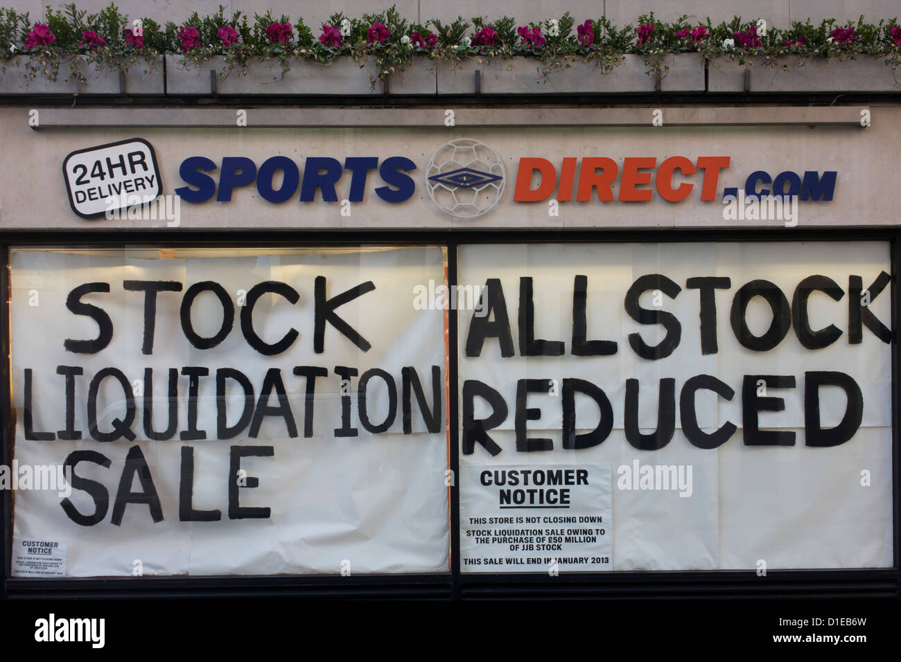 An all reduced sale of sports clothing supplier stock, being