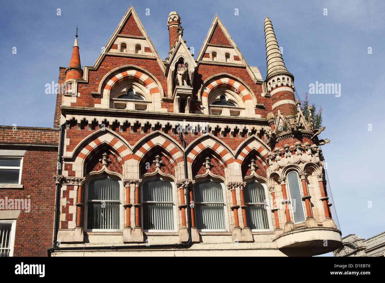 The Victorian Hindu-Gothic Grade II Listed facade of the Elephant Tea Rooms in Sunderland, Tyne and Wear, England Stock Photo