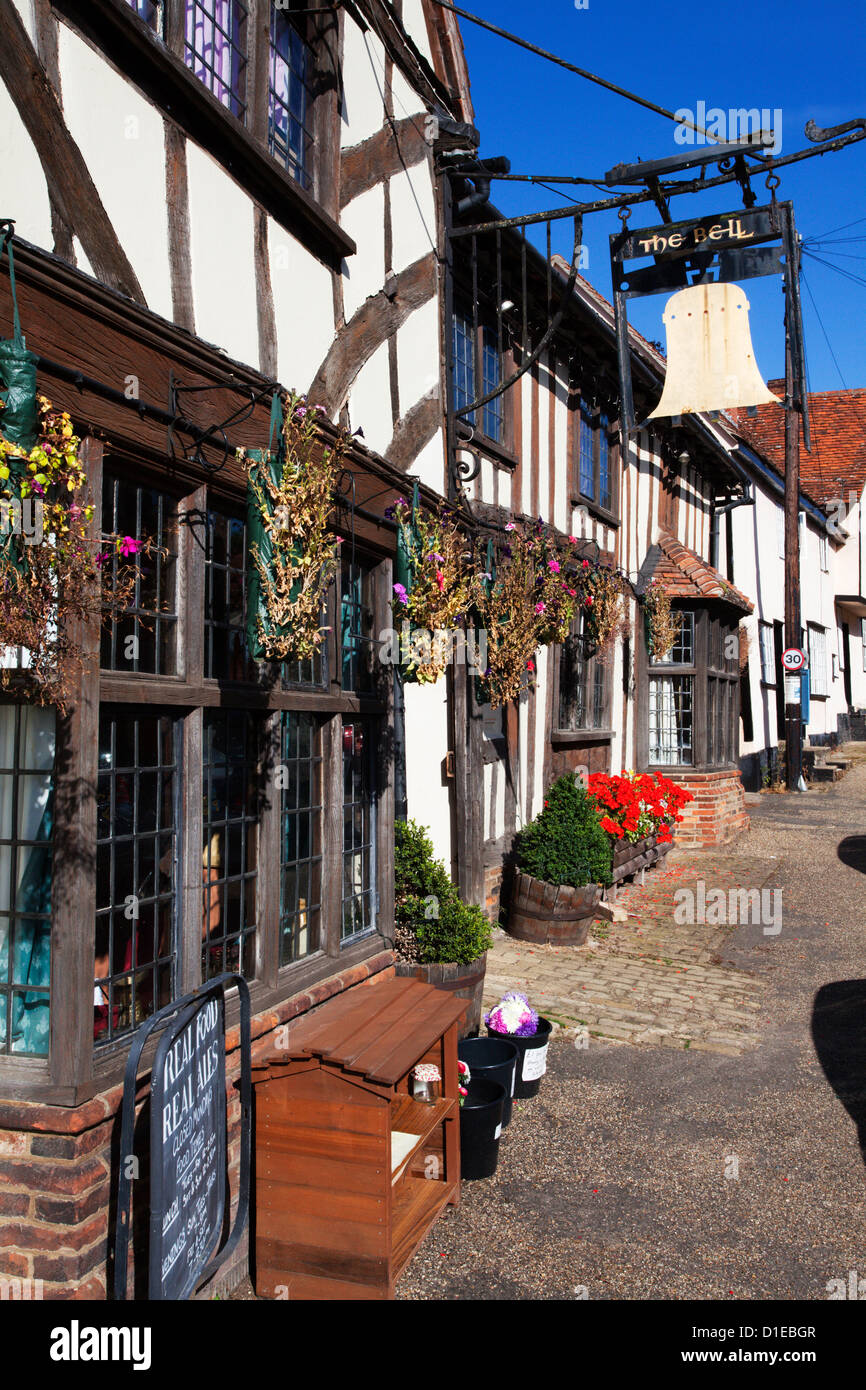 The Bell Inn at Kersey, Suffolk, England, United Kingdom, Europe Stock Photo