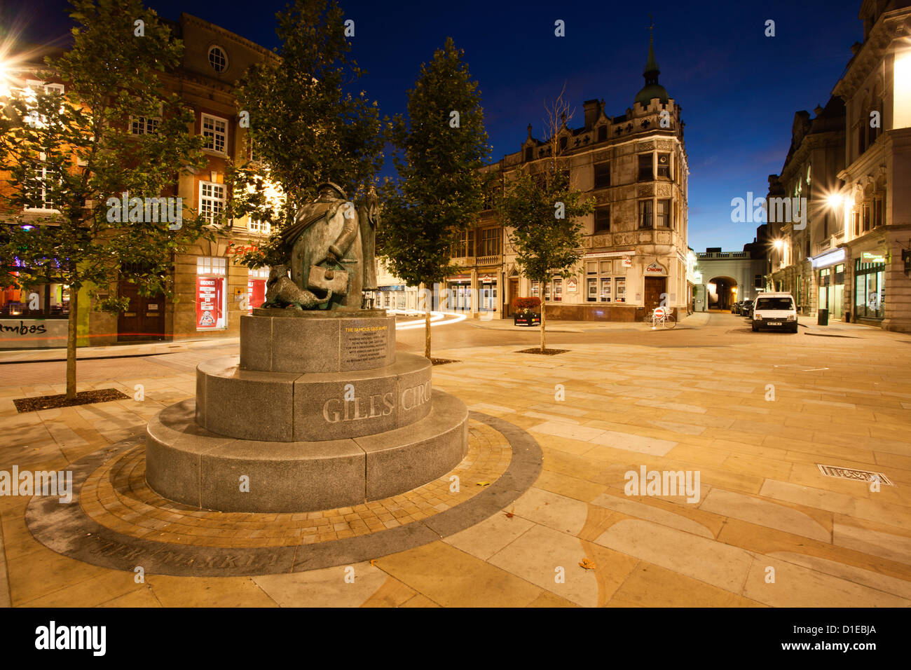 The Giles statue, Ipswich, Suffolk, England, United Kingdom, Europe