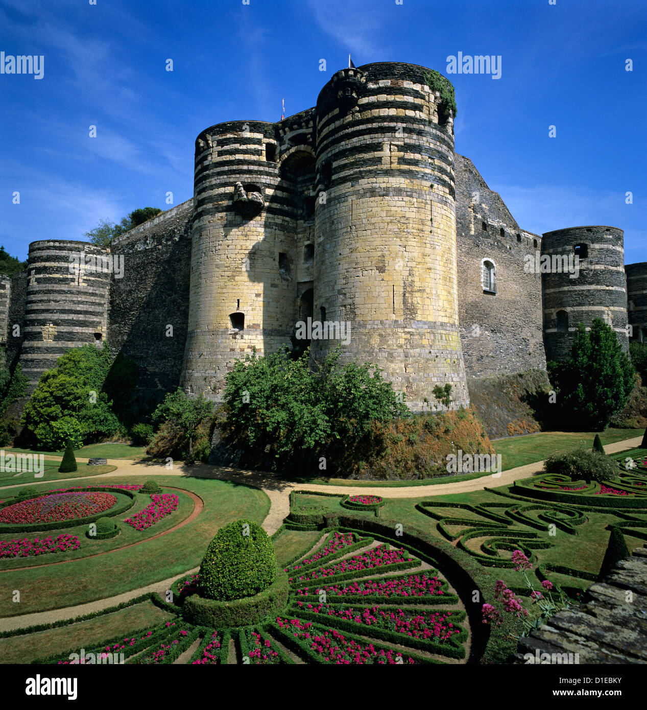 Chateau d'Angers, Angers, Loire Valley, Pays-de-la-Loire, France, Europe Stock Photo
