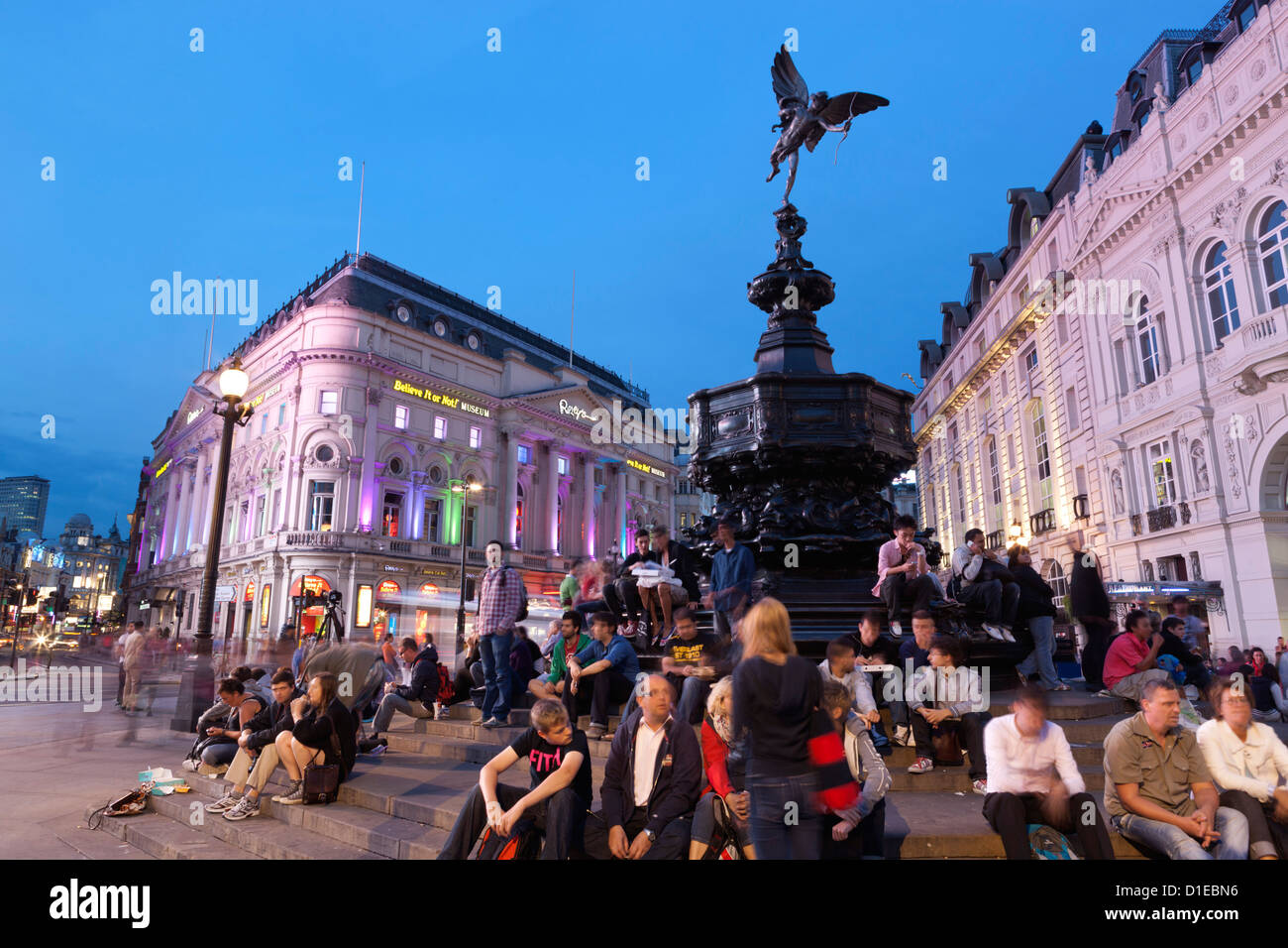 Statue of Eros, Piccadilly Circus, London, England, United Kingdom, Europe Stock Photo